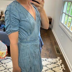 Madewell denim wrap dress